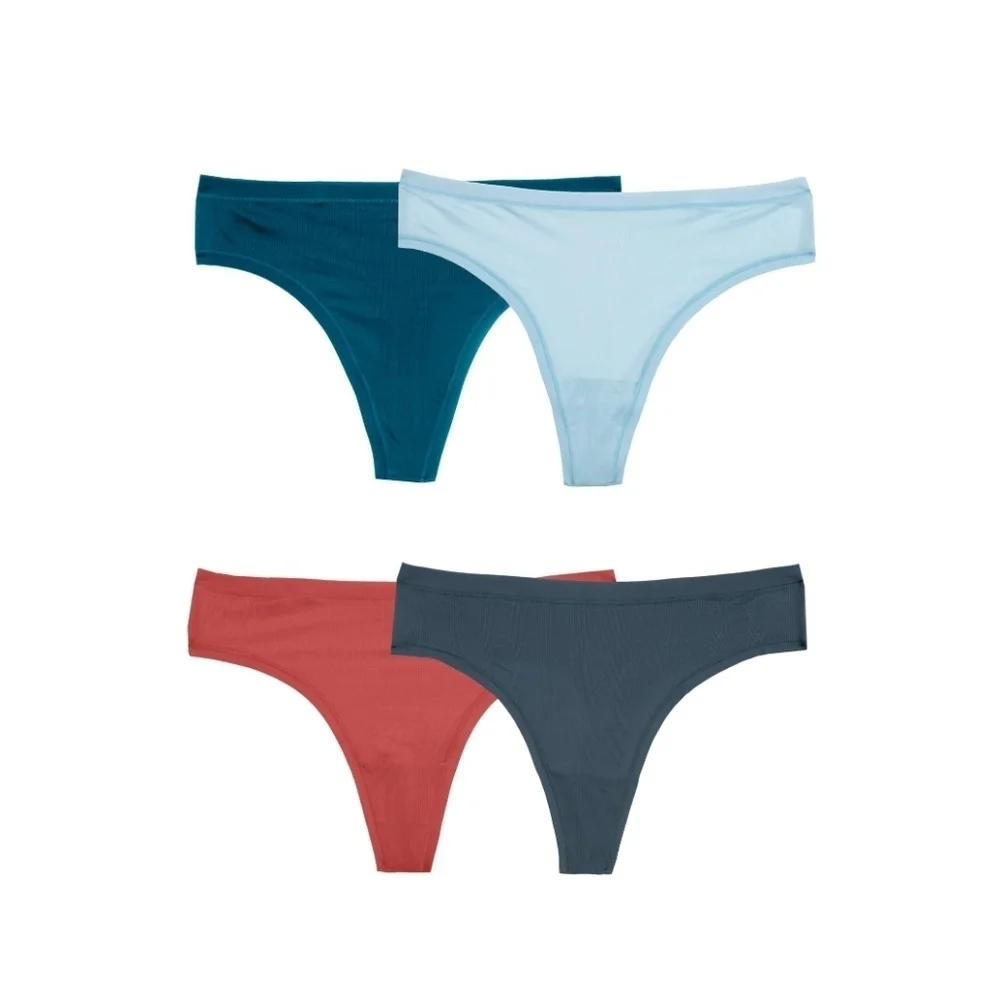New Women's Cooling Mesh Thong Underwear, 4-Pack, size L 16 / 16 & XL 16 / 18